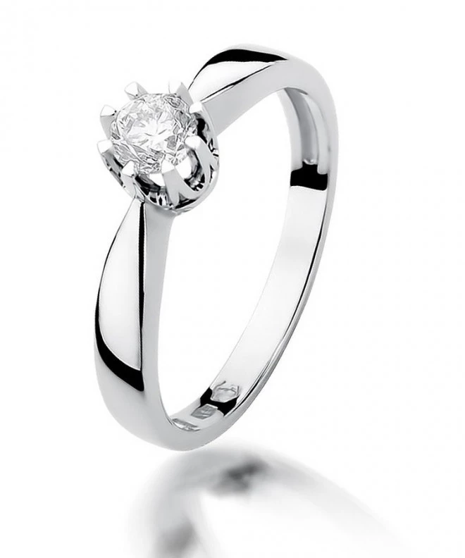 Bonore - White Gold 585 - Diamond 0,3 ct ring 115105