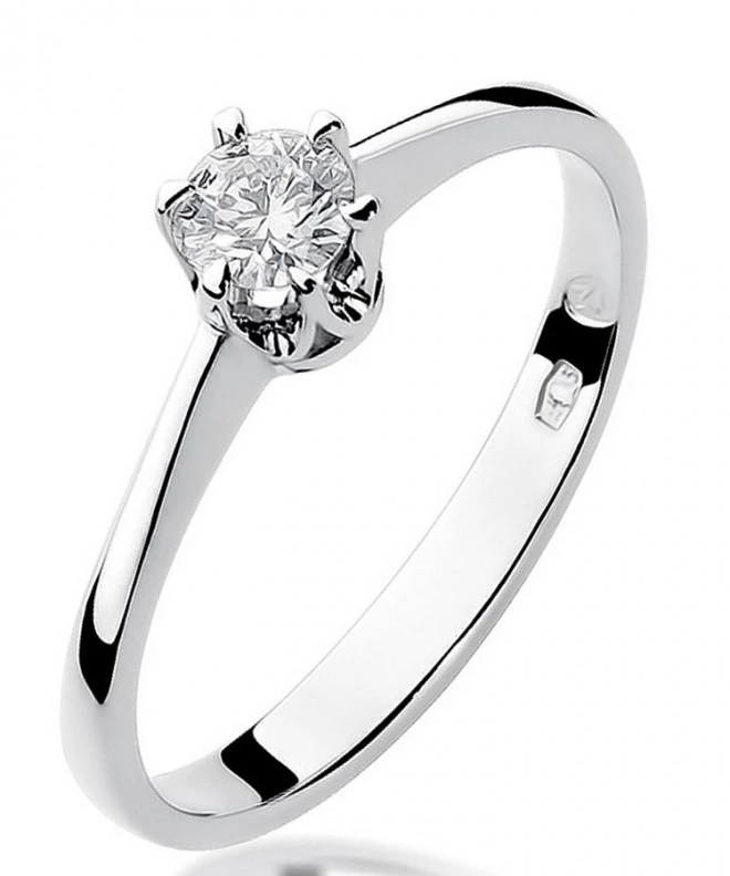 Bonore - White Gold 585 - Diamond 0,2 ct ring 112039