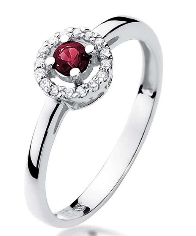 Bonore - White Gold 585 - Ruby 0,15 ct ring 121364