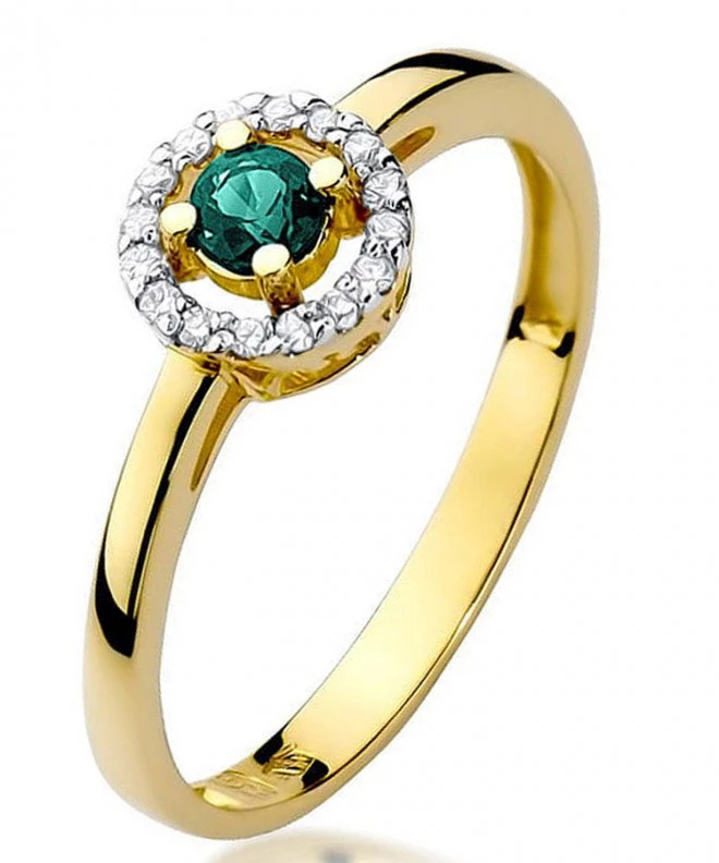 Bonore - Gold 585 - Emerald 0,15 ct ring 98529
