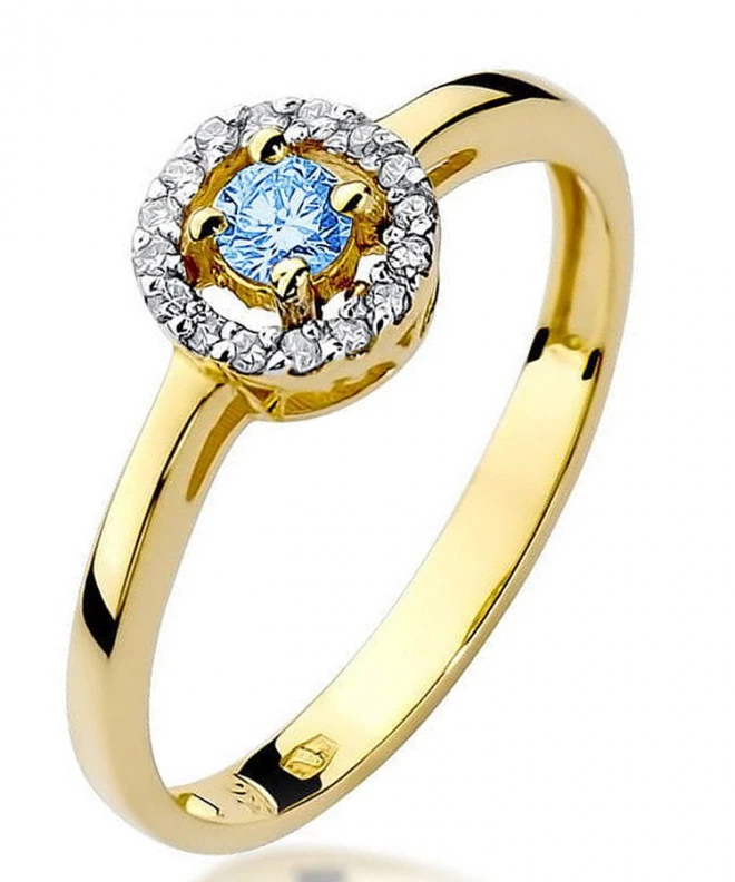 Bonore - Gold 585 - Topaz 0,15 ct ring 101693