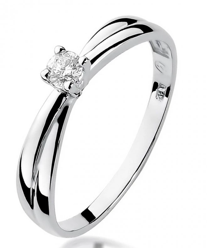 Bonore - White Gold 585 - Diamond 0,1 ct ring 109883