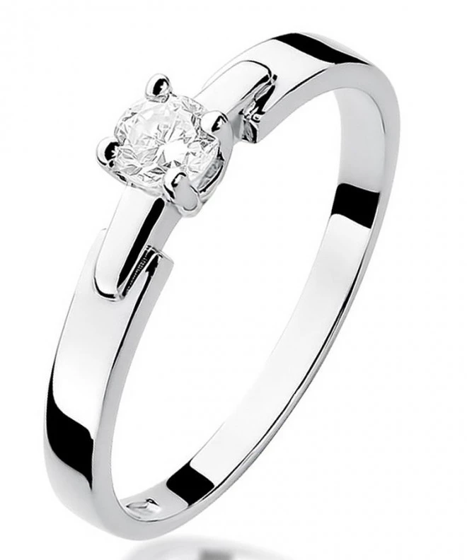 Bonore - White Gold 585 - Diamond 0,2 ct ring 113031
