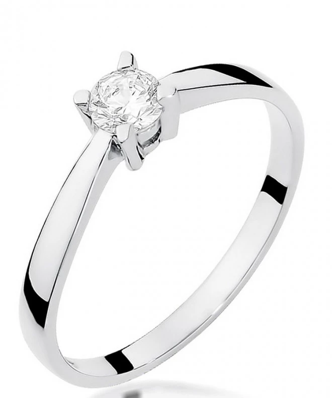 Bonore - White Gold 585 - Diamond 0,2 ct ring 113032