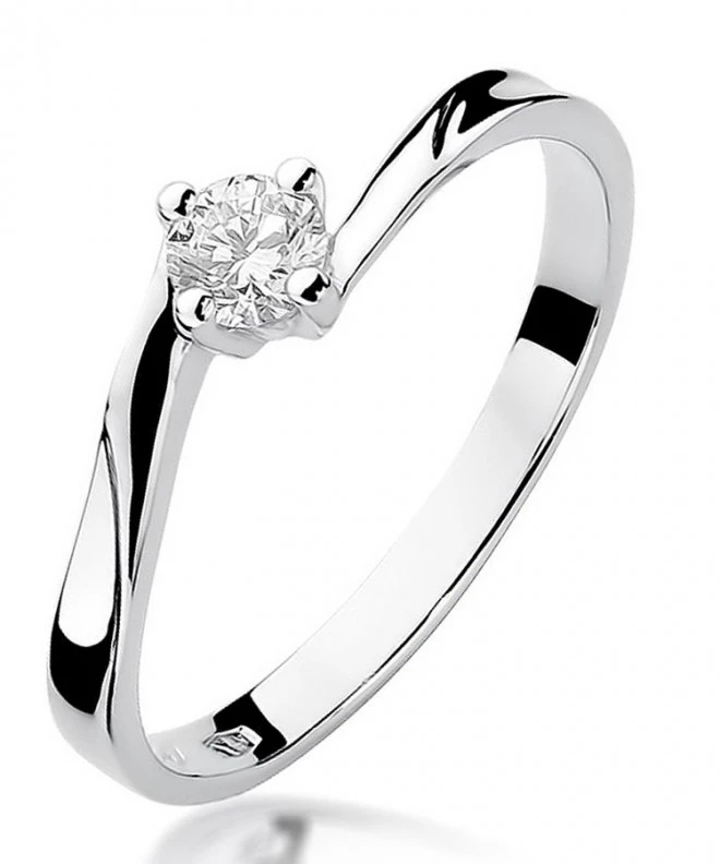 Bonore - White Gold 585 - Diamond 0,2 ct ring 113033