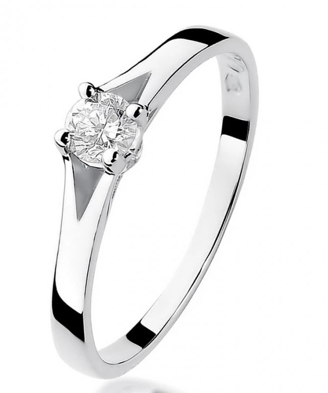 Bonore - White Gold 585 - Diamond 0,2 ct ring 113030