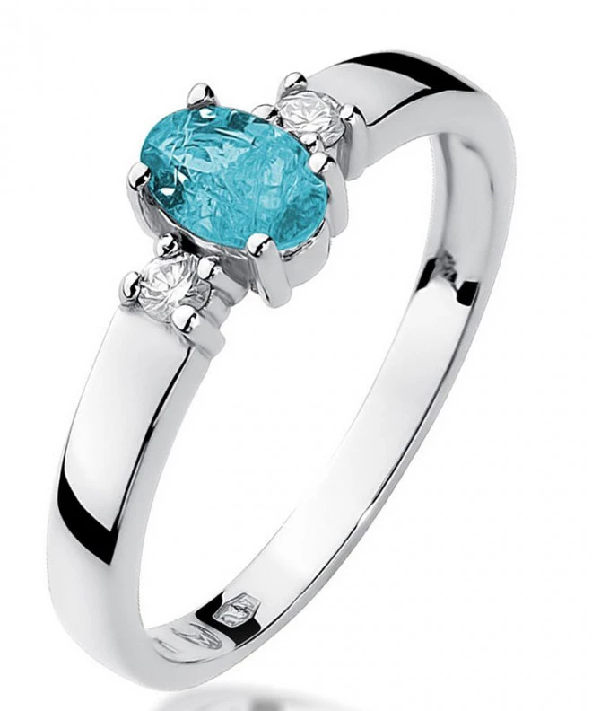 Bonore - White Gold 585 - Topaz 0,5 ct ring 127613