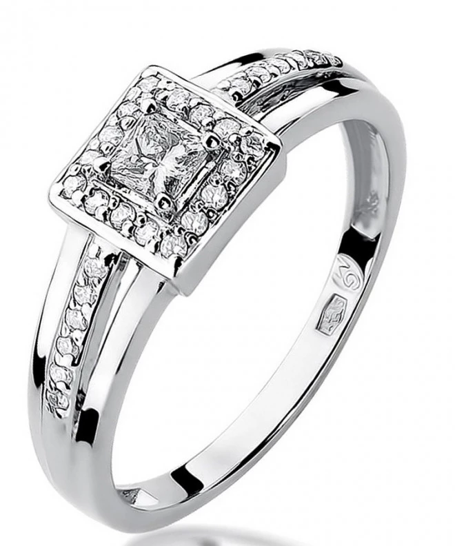 Bonore - White Gold 585 - Diamond 0,15 ct ring 115110