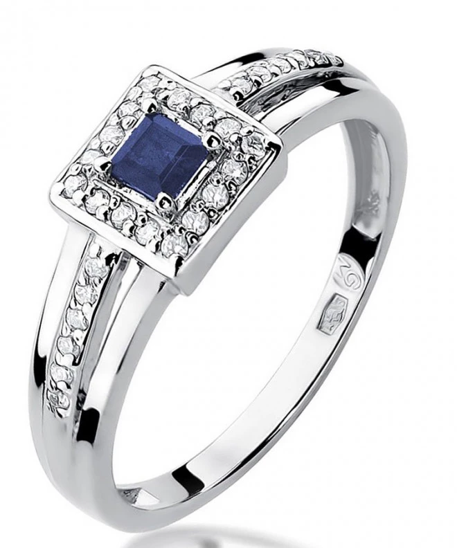 Bonore - White Gold 585 - Sapphire 0,2 ct ring 123411