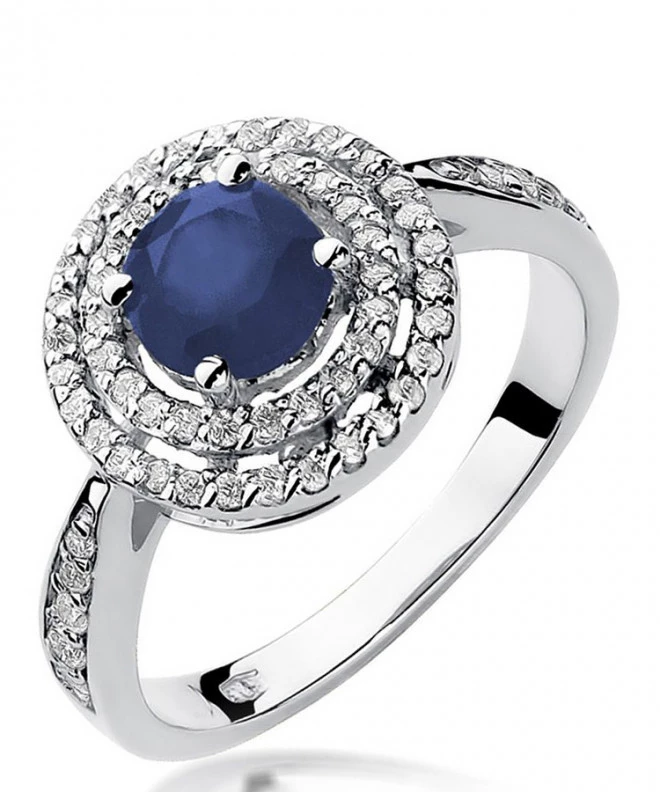 Bonore - White Gold 585 - Sapphire 1 ct ring 123412