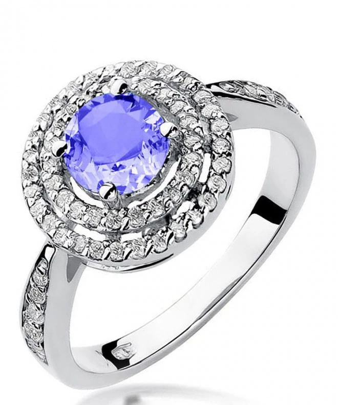 Bonore - White Gold 585 - Tanzanite 0,7 ct ring 126556
