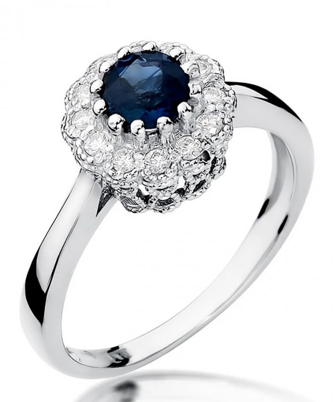 Bonore - White Gold 585 - Sapphire 0,5 ct ring 123413