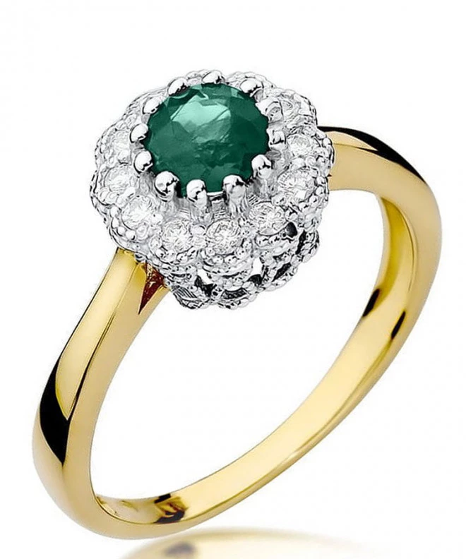 Bonore - Gold 585 - Emerald 0,5 ct ring 98533