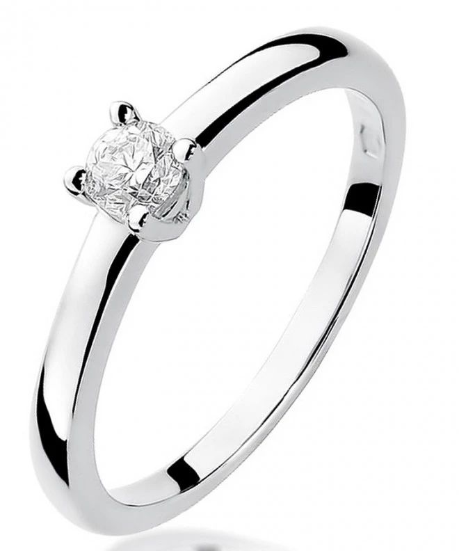 Bonore - White Gold 585 - Diamond 0,2 ct ring 113038