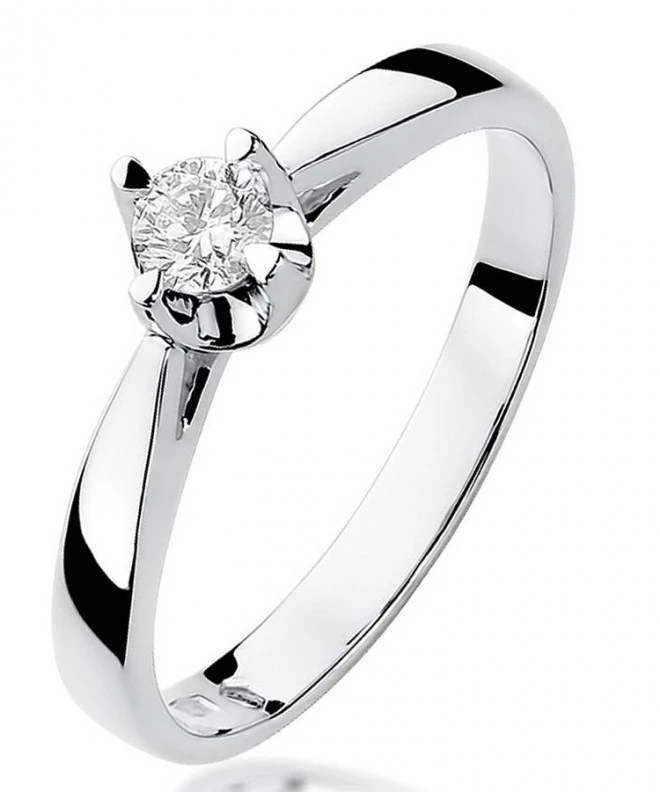 Bonore - White Gold 585 - Diamond 0,2 ct ring 113039