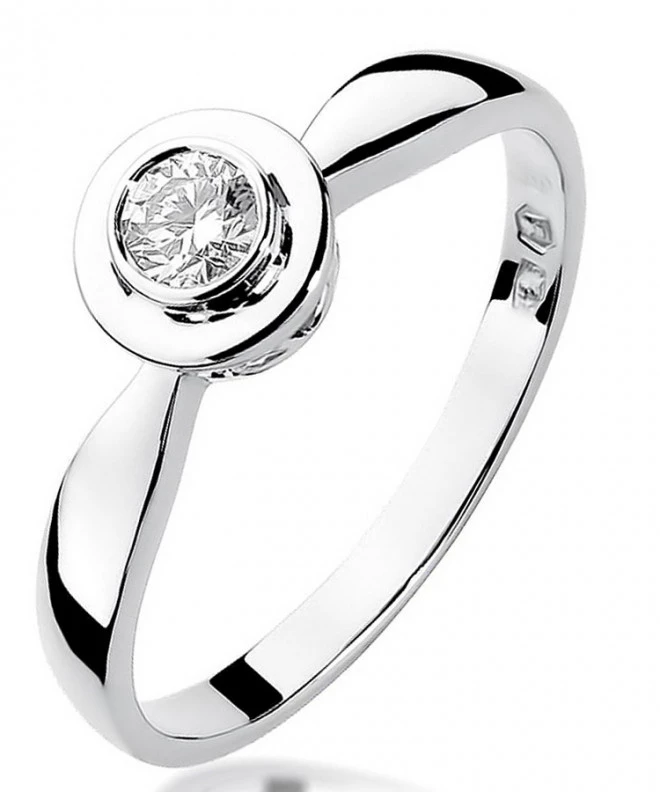 Bonore - White Gold 585 - Diamond 0,15 ct ring 112004