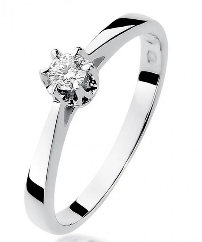 Bonore - White Gold 585 - Diamond 0,12 ct ring 112005