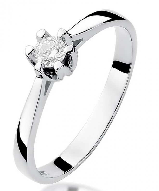 Bonore - White Gold 585 - Diamond 0,12 ct ring 112006