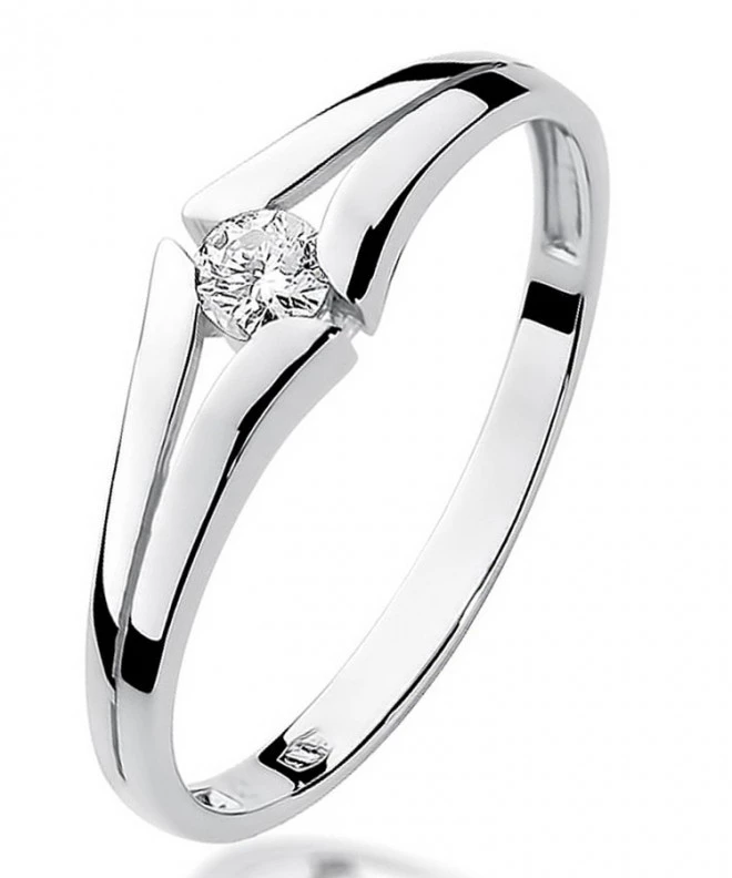Bonore - White Gold 585 - Diamond 0,08 ct ring 108868