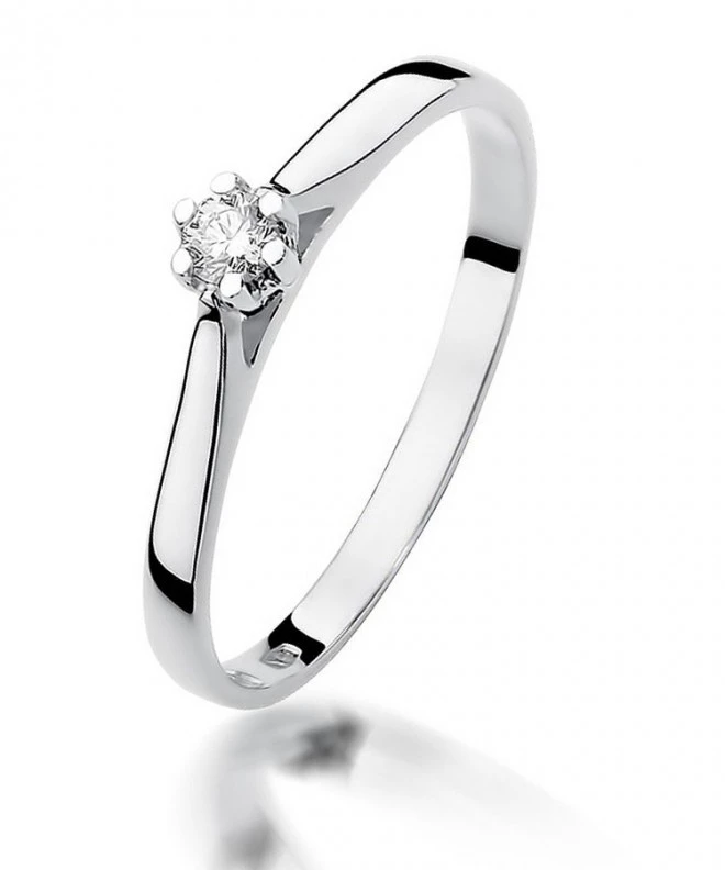 Bonore - White Gold 585 - Diamond 0,09 ct ring 109899