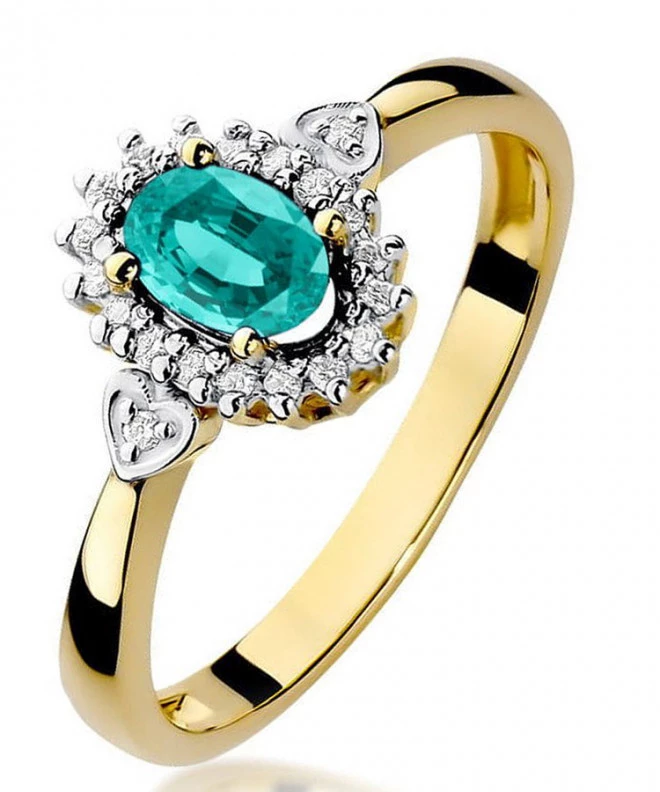 Bonore - Gold 585 - Emerald 0,4 ct ring 98538