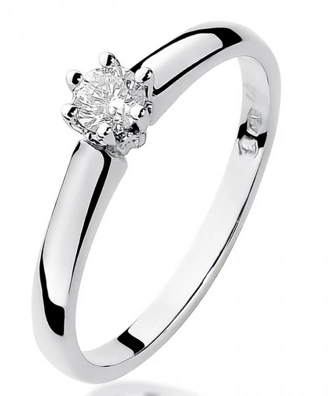 Bonore - White Gold 585 - Diamond 0,2 ct ring 113041