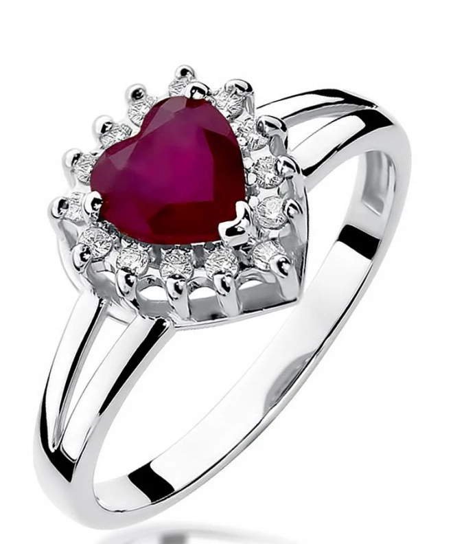 Bonore - White Gold 585 - Ruby 1,1 ct ring 121373