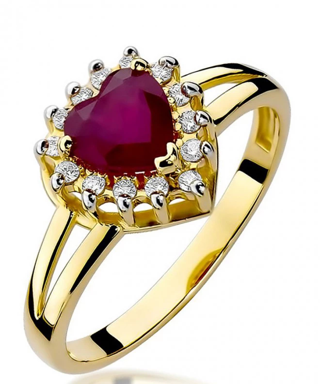 Bonore - Gold 585 - Ruby 1,1 ct ring 95450