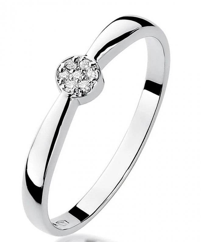Bonore - White Gold 585 - Diamond 0,04 ct ring 107831