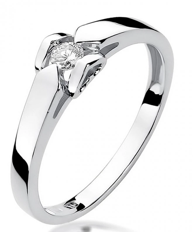 Bonore - White Gold 585 - Diamond 0,09 ct ring 109902