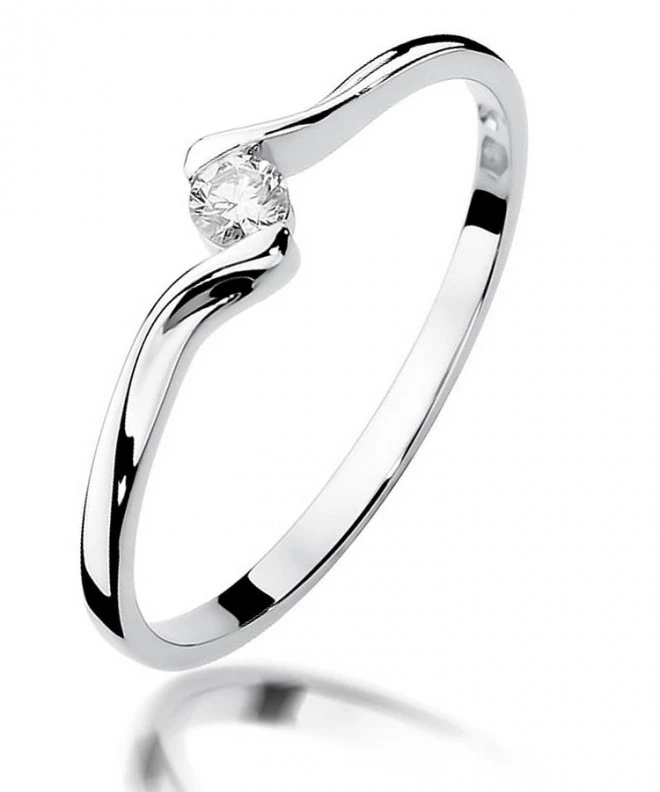 Bonore - White Gold 585 - Diamond 0,09 ct ring 109905