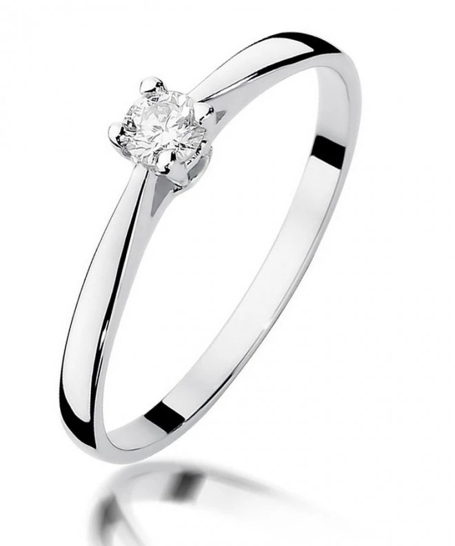 Bonore - White Gold 585 - Diamond 0,15 ct ring 112009