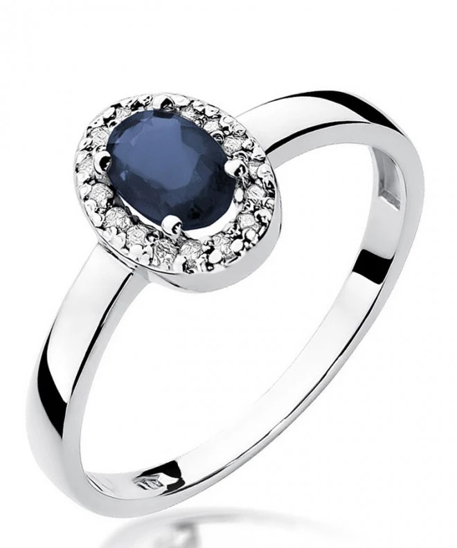 Bonore - White Gold 585 - Sapphire 0,7 ct ring 123424