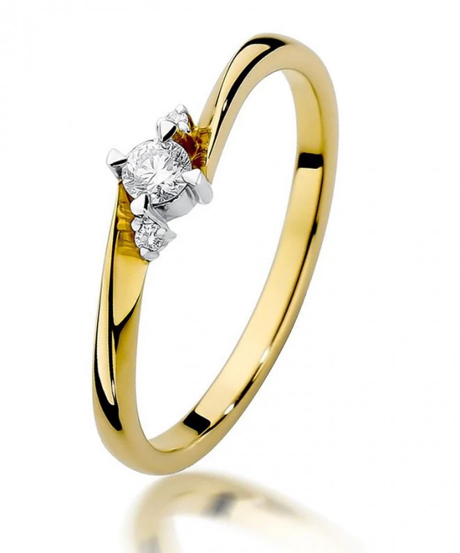 Bonore - Gold 585 - Diamond 0,1 ct ring 86166