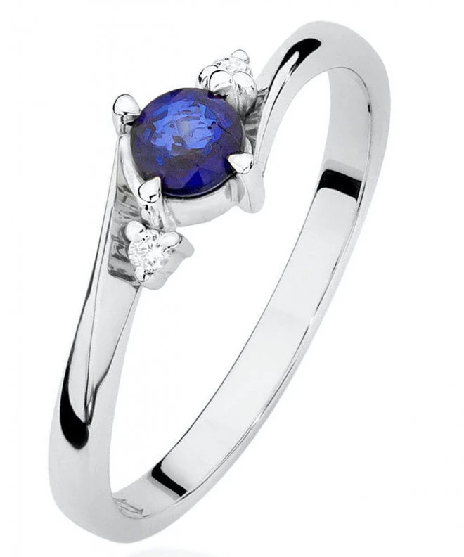 Bonore - White Gold 585 - Sapphire 0,3 ct ring 123425