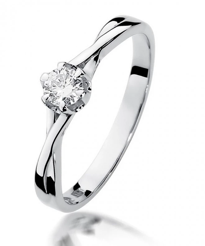 Bonore - White Gold 585 - Diamond 0,23 ct ring 114083