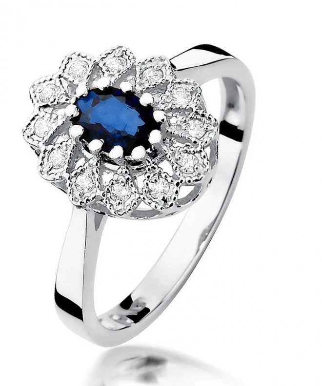 Bonore - White Gold 585 - Sapphire 0,7 ct ring 123426