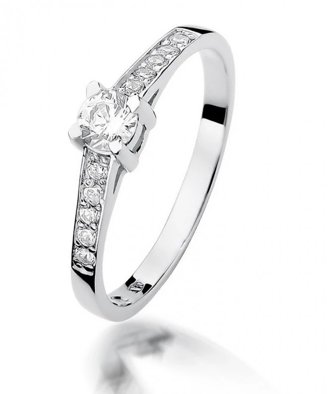 Bonore - White Gold 585 - Diamond 0,3 ct ring 116240