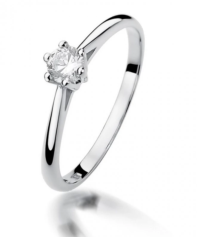 Bonore - White Gold 585 - Diamond 0,15 ct ring 112014