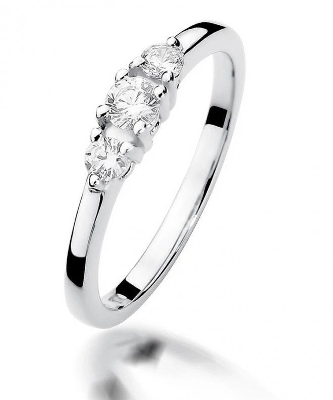 Bonore - White Gold 585 - Diamond 0,15 ct ring 115127