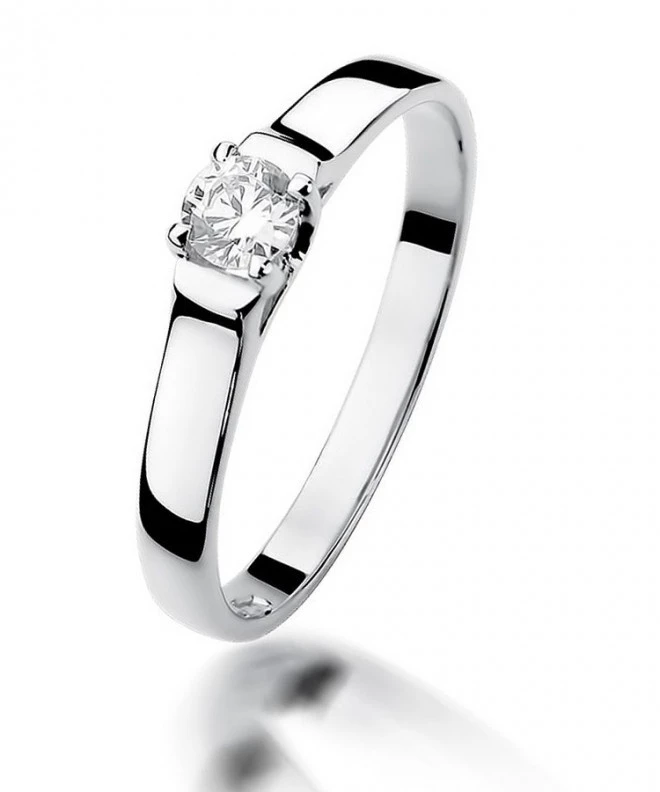Bonore - White Gold 585 - Diamond 0,18 ct ring 113044