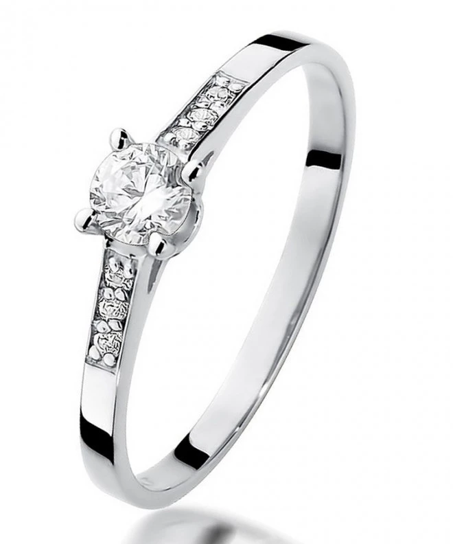 Bonore - White Gold 585 - Diamond 0,15 ct ring 114095