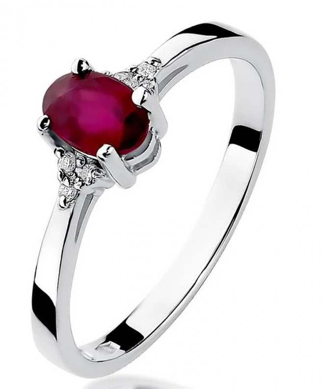 Bonore - White Gold 585 - Ruby 0,6 ct ring 121369