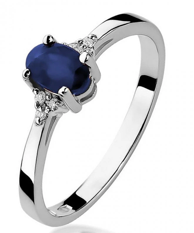 Bonore - White Gold 585 - Sapphire 0,7 ct ring 123414