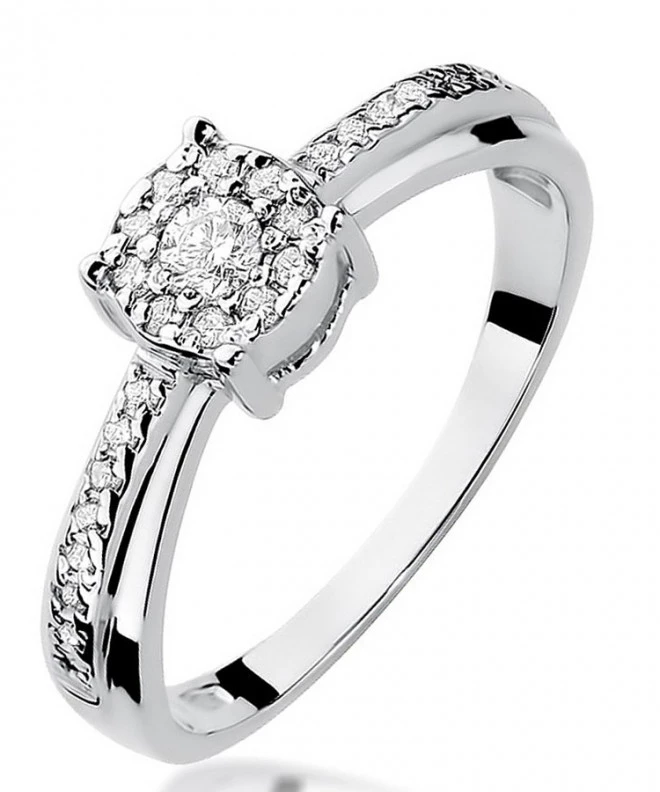 Bonore - White Gold 585 - Diamond 0,08 ct ring 114081