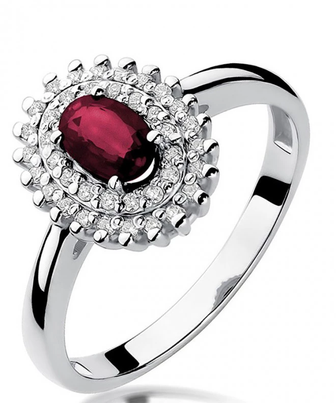 Bonore - White Gold 585 - Ruby 0,6 ct ring 121370