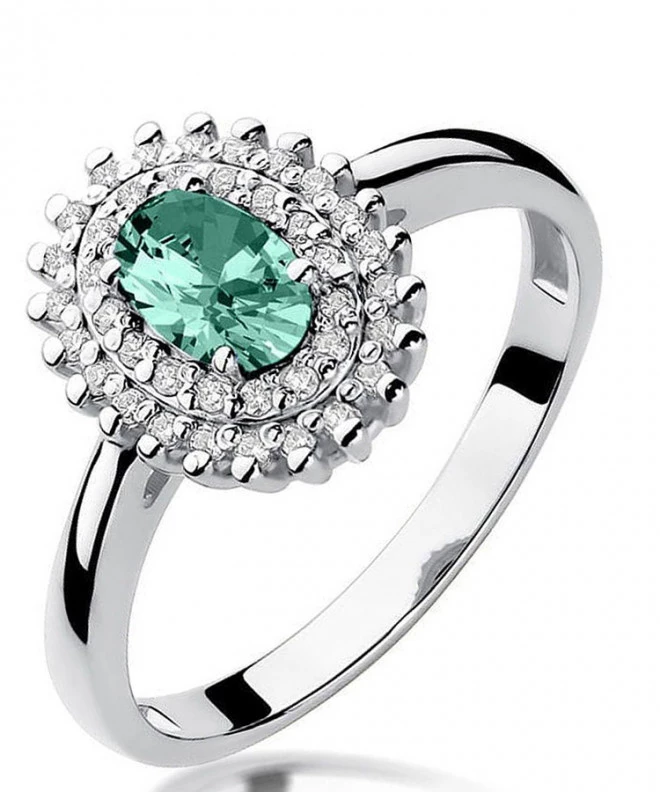 Bonore - White Gold 585 - Emerald 0,4 ct ring 125447