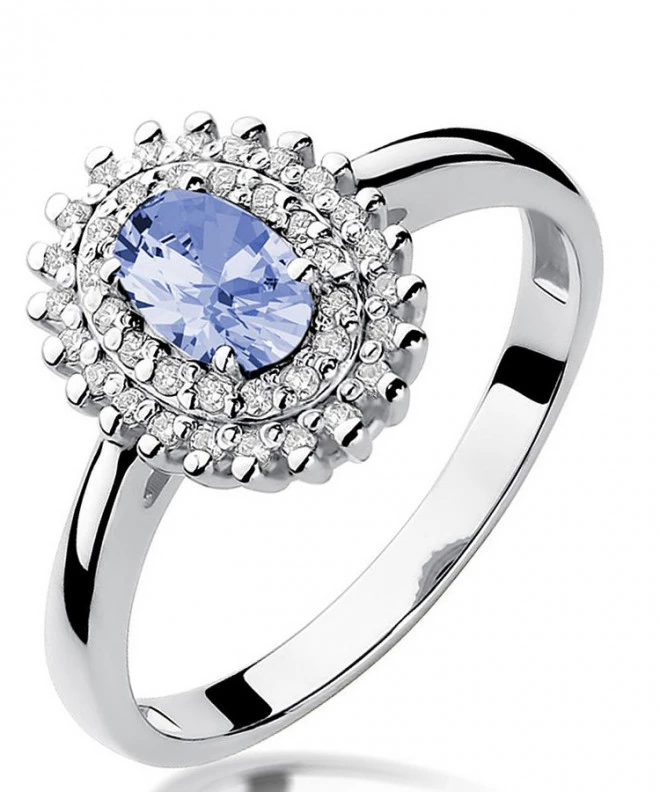 Bonore - White Gold 585 - Tanzanite 0,4 ct ring 126559