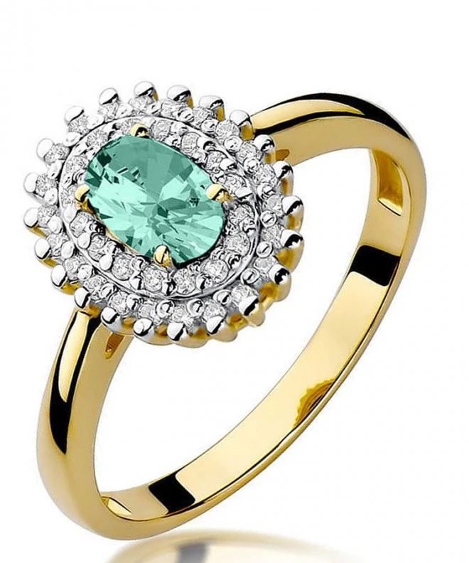 Bonore - Gold 585 - Emerald 0,4 ct ring 98535