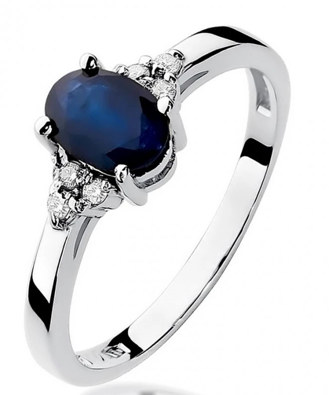 Bonore - White Gold 585 - Sapphire 0,9 ct ring 123417